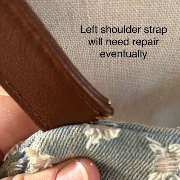 Distressed Denim Stars Backpack MMS Design Studios - Picture 7 of 10